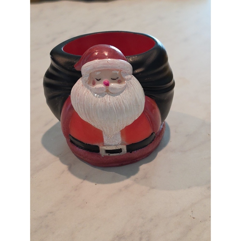 Handmade Resin Santa Holding Gift Sack